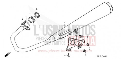 EXHAUST MUFFLER CG125W de 1998